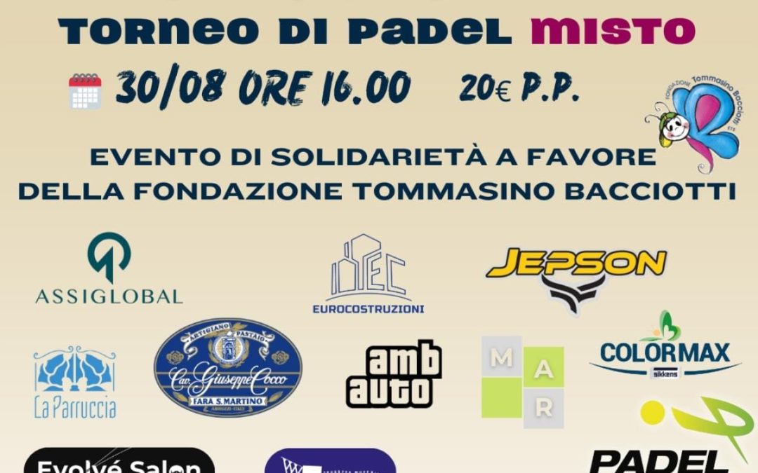 30 agosto 2025 – Torneo di Padel Cuori in Campo